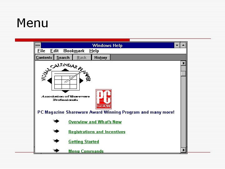 Menu Menu