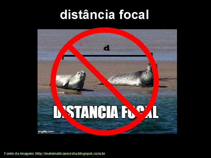 distância focal Fonte da imagem: http: //matematicasecreta. blogspot. com. br 