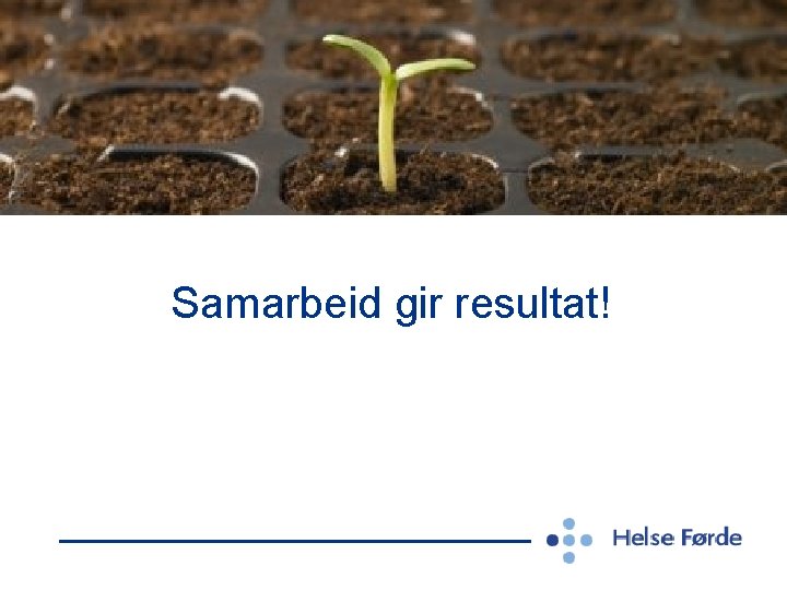 Samarbeid gir resultat! 