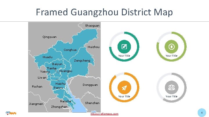 Framed Guangzhou District Map Shaoguan Qingyuan Conghua Huizhou Huadu Baiyun Your Title Zengcheng Tianhe