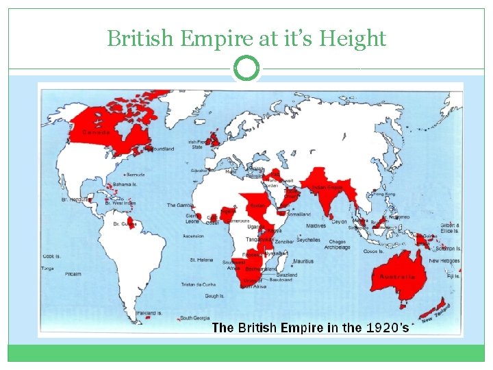 British Empire at it’s Height 