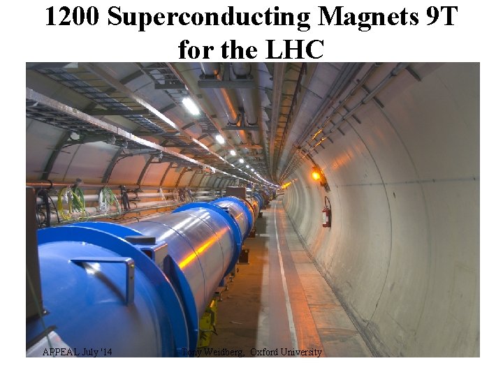 1200 Superconducting Magnets 9 T for the LHC APPEAL July '14 Tony Weidberg, Oxford