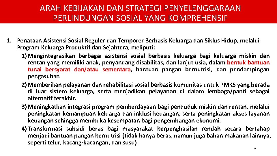 DIREKTORAT JENDERAL ARAH KEBIJAKAN DAN STRATEGI PENYELENGGARAAN PERLINDUNGAN DAN JAMINAN SOSIAL KEMENTERIAN SOSIAL RIYANG