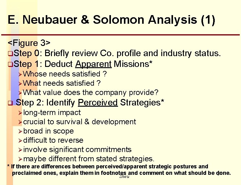E. Neubauer & Solomon Analysis (1) <Figure 3> q. Step 0: Briefly review Co.