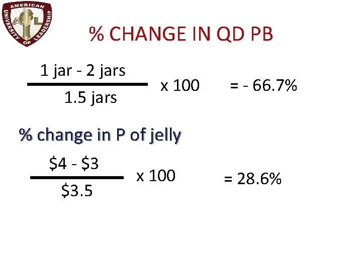 % CHANGE IN QD PB 1 jar - 2 jars 1. 5 jars x