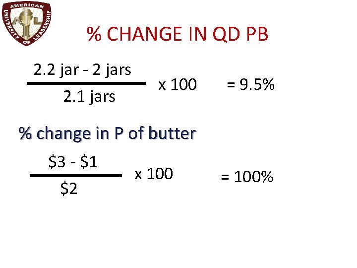 % CHANGE IN QD PB 2. 2 jar - 2 jars 2. 1 jars
