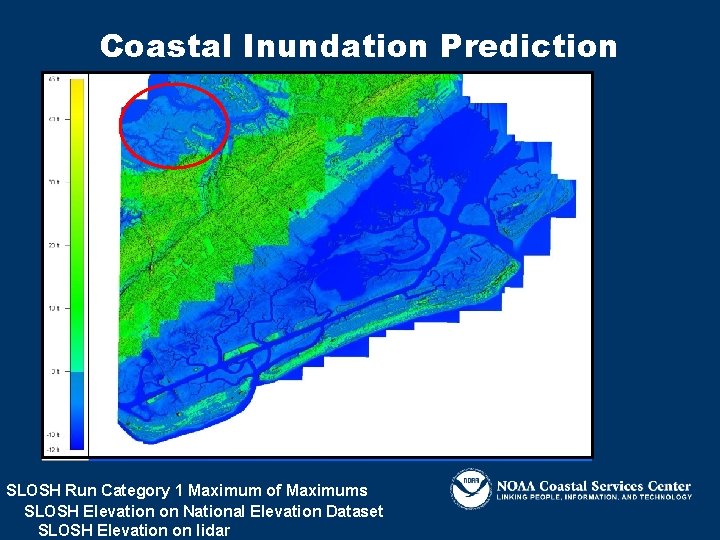 Coastal Inundation Prediction SLOSH Run Category 1 Maximum of Maximums SLOSH Elevation on National