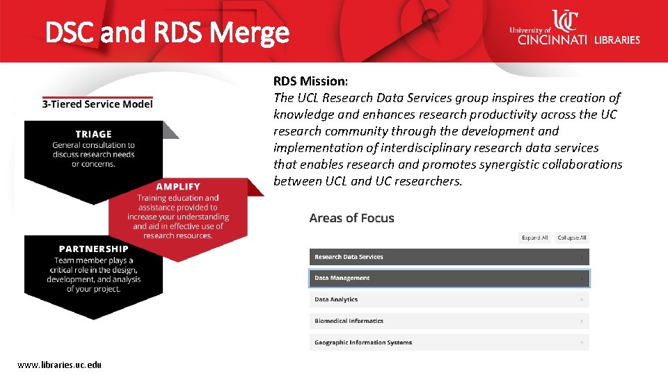 DSC and RDS Merge RDS Mission: The UCL Research Data Services group inspires the