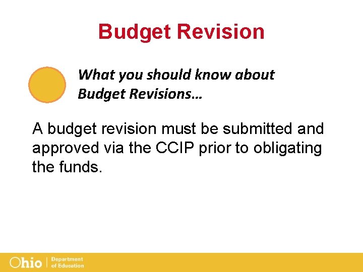Budget Revision What you should know about Budget Revisions… A budget revision must be