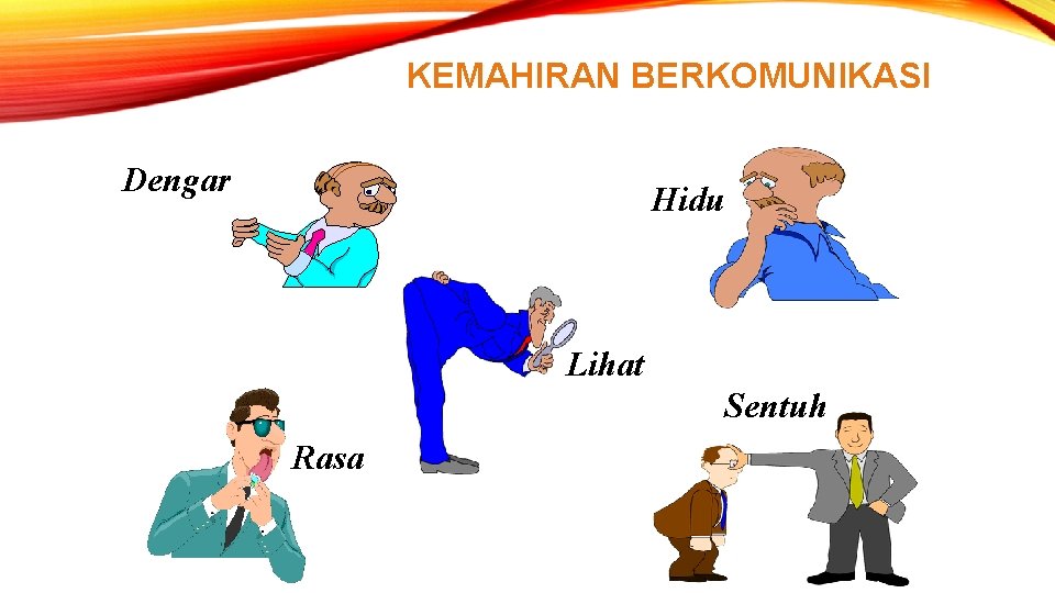 KEMAHIRAN BERKOMUNIKASI Dengar Hidu Lihat Sentuh Rasa 