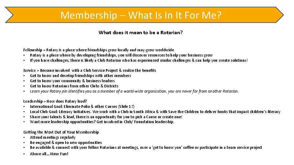 Membership – What Is In It For Me? What does it mean to be