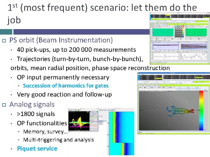 1 st (most frequent) scenario: let them do the job PS orbit (Beam Instrumentation)