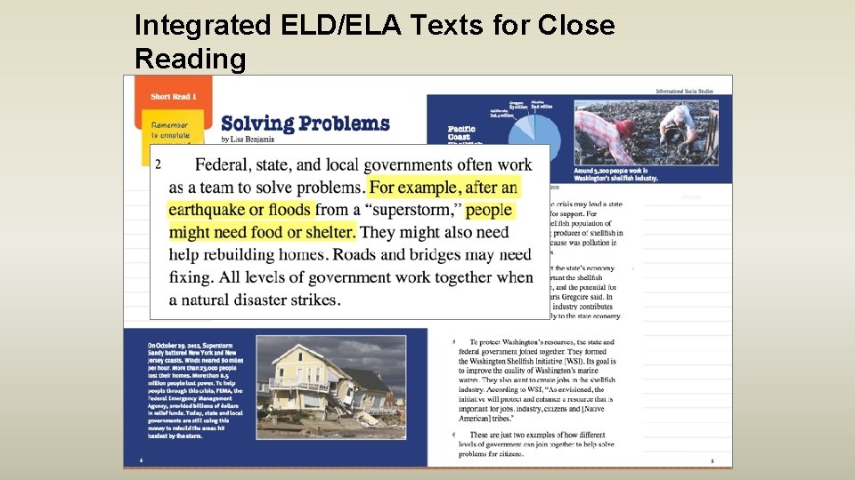 Integrated ELD/ELA Texts for Close Reading 