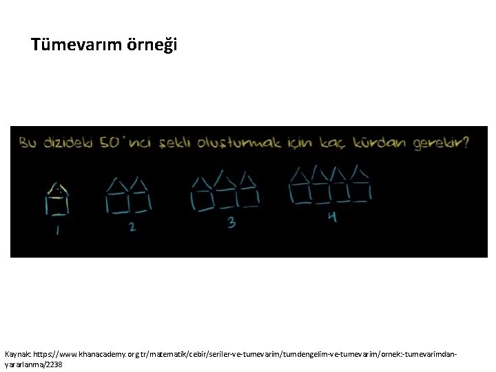 Tümevarım örneği Kaynak: https: //www. khanacademy. org. tr/matematik/cebir/seriler-ve-tumevarim/tumdengelim-ve-tumevarim/ornek: -tumevarimdanyararlanma/2238 