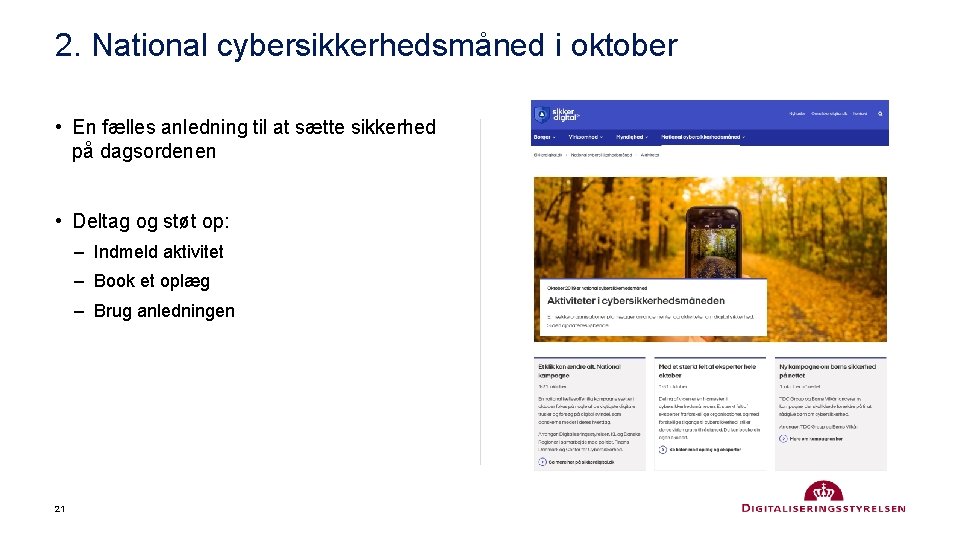 2. National cybersikkerhedsmåned i oktober • En fælles anledning til at sætte sikkerhed på