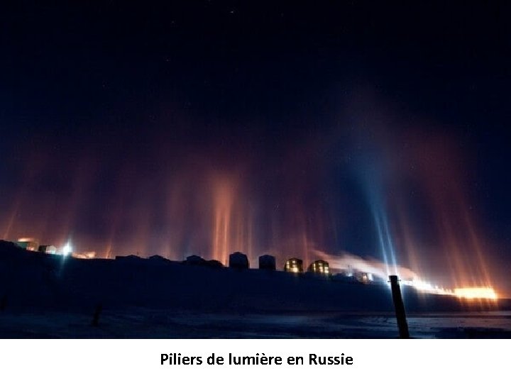 Piliers de lumière en Russie 