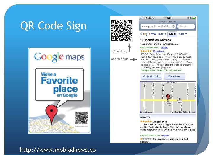 QR Code Sign http: //www. mobiadnews. co m 