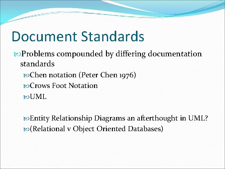 Identifying Entities Houston we have a problem Database
