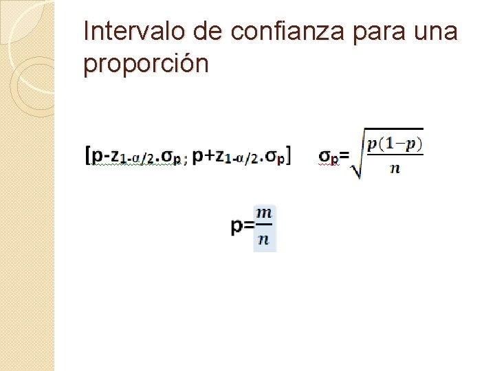 Intervalo de confianza para una proporción 