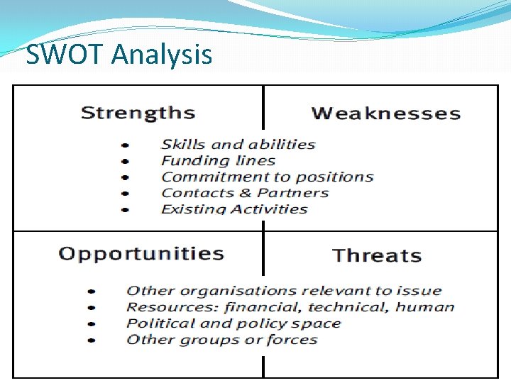 SWOT Analysis 