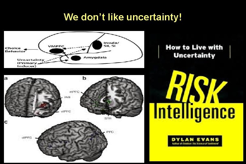 We don’t like uncertainty! 