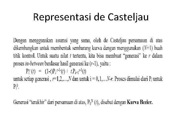 Representasi de Casteljau 