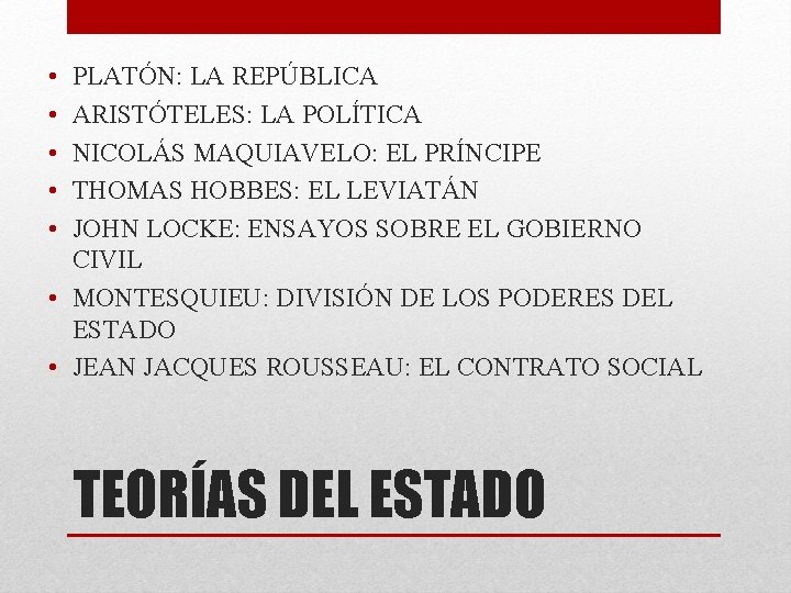  • • • PLATÓN: LA REPÚBLICA ARISTÓTELES: LA POLÍTICA NICOLÁS MAQUIAVELO: EL PRÍNCIPE