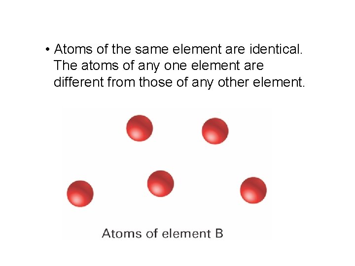 4. 1 • Atoms of the same element are identical. The atoms of any