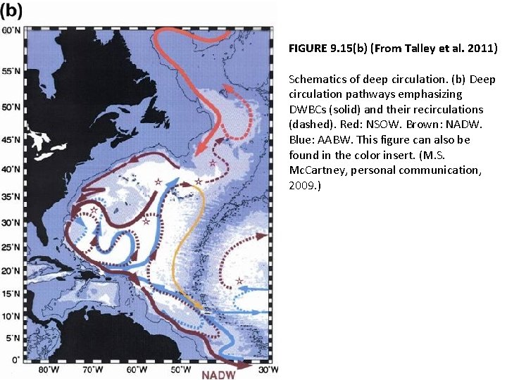 FIGURE 9. 15(b) (From Talley et al. 2011) Schematics of deep circulation. (b) Deep