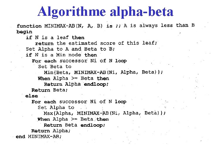 Algorithme alpha-beta 