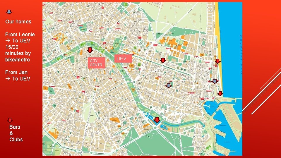 Our homes From Leonie To UEV 15/20 minutes by bike/metro From Jan To UEV