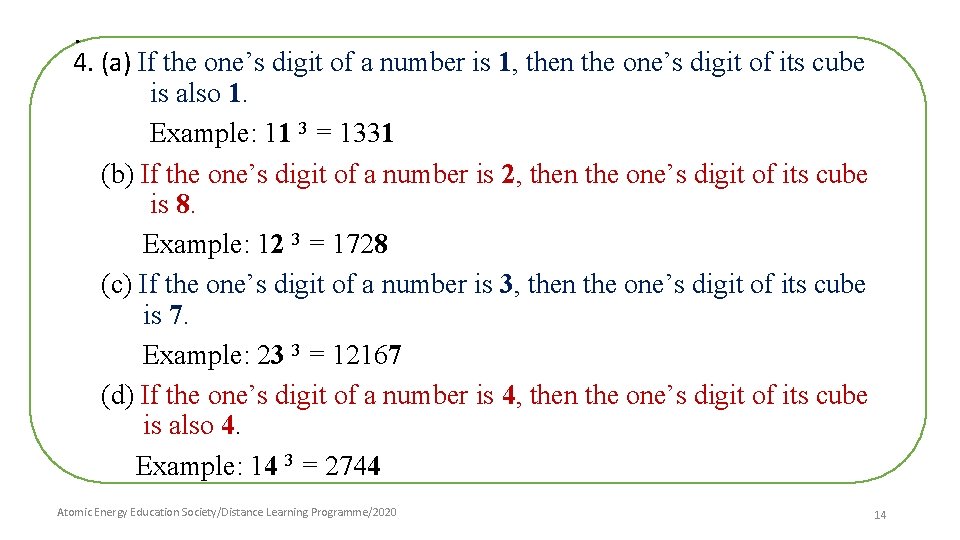 . 4. (a) If the one’s digit of a number is 1, then the