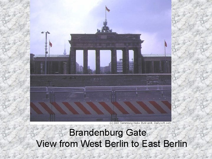 Brandenburg Gate View from West Berlin to East Berlin 