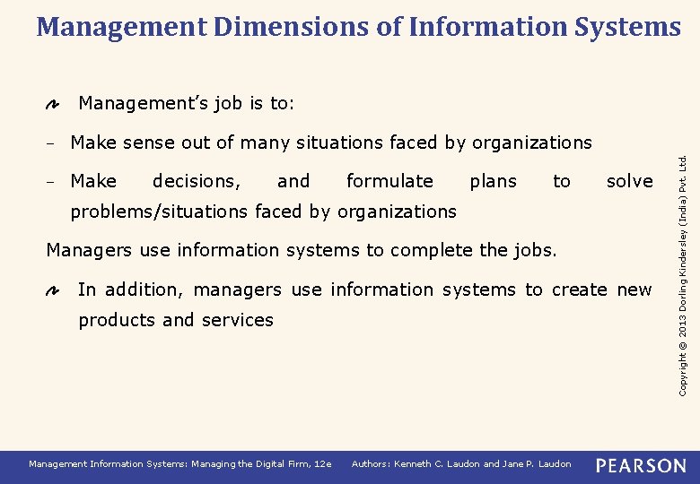 Management Dimensions of Information Systems – Make sense out of many situations faced by