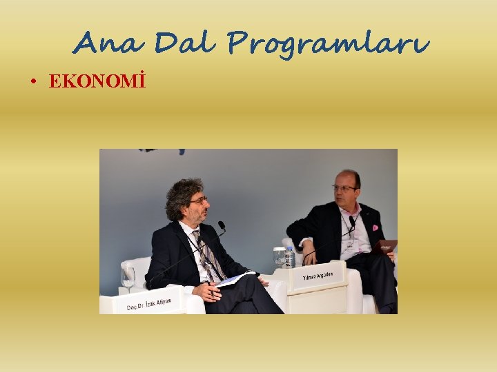 Ana Dal Programları • EKONOMİ 