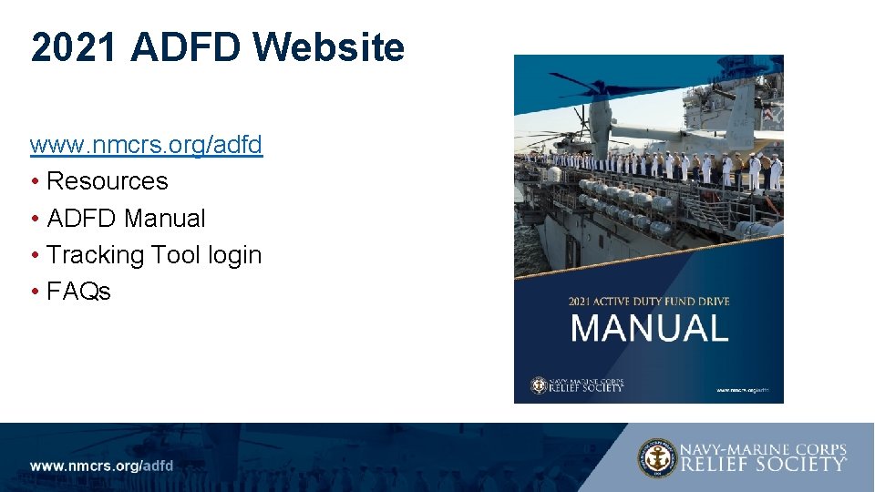 2021 ADFD Website www. nmcrs. org/adfd • Resources • ADFD Manual • Tracking Tool
