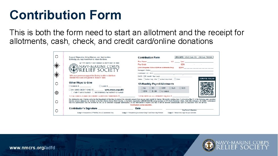 Contribution Form This is both the form need to start an allotment and the