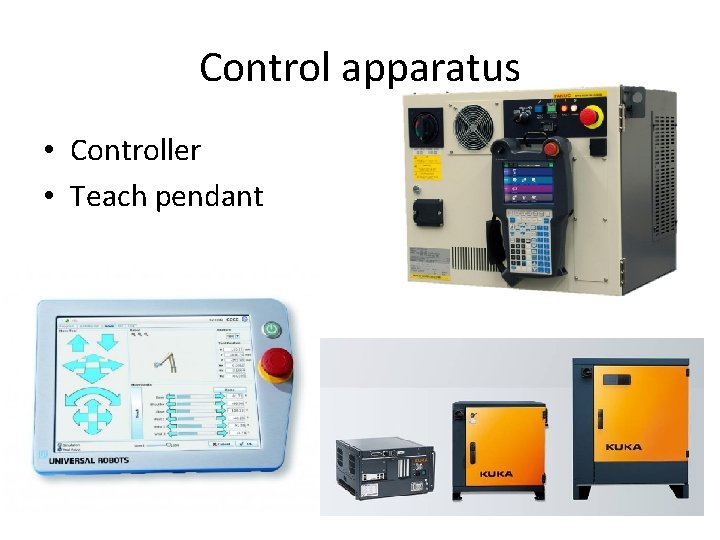 Control apparatus • Controller • Teach pendant 