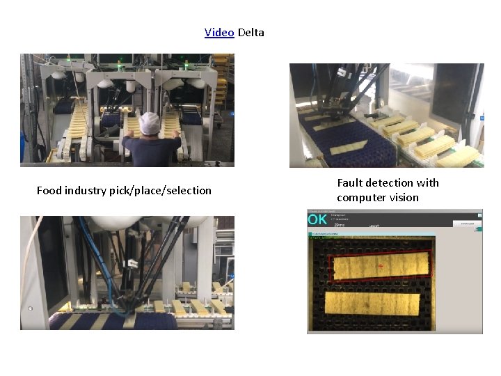 Video Delta Food industry pick/place/selection Fault detection with computer vision 