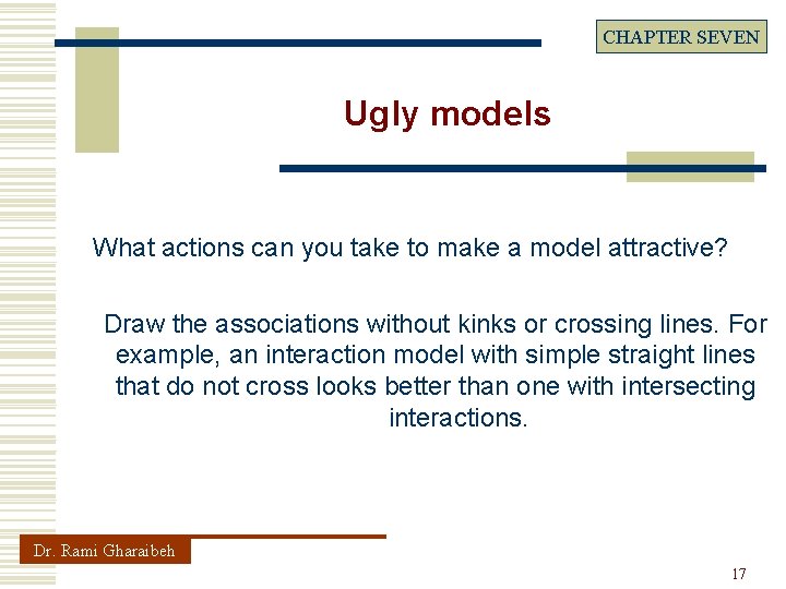 CHAPTER SEVEN Ugly models What actions can you take to make a model attractive?