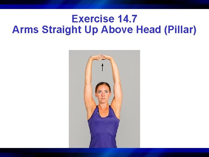 Exercise 14. 7 Arms Straight Up Above Head (Pillar) 