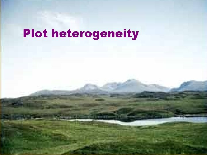 Plot heterogeneity 