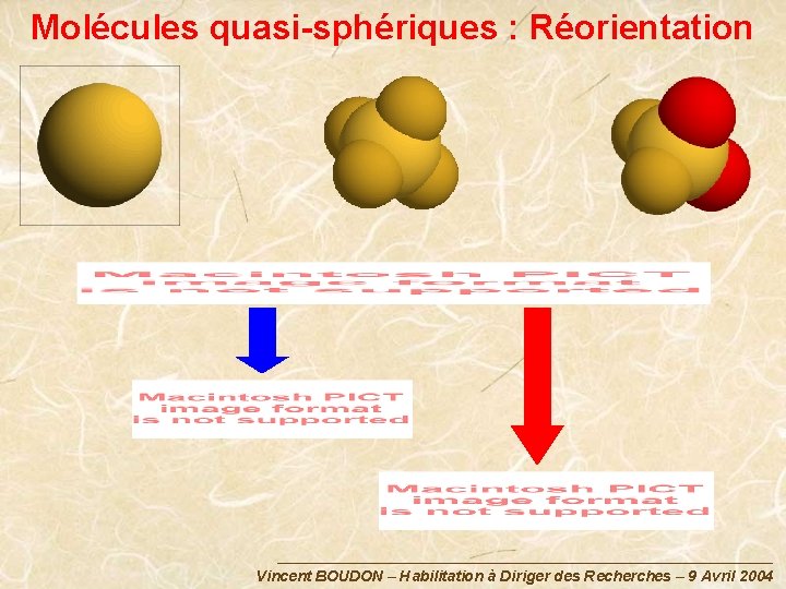 Molécules quasi-sphériques : Réorientation Vincent BOUDON – Habilitation à Diriger des Recherches – 9