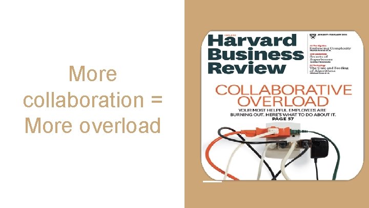 More collaboration = More overload 
