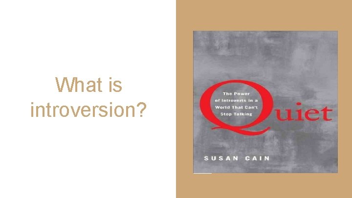 What is introversion? Book quiet 
