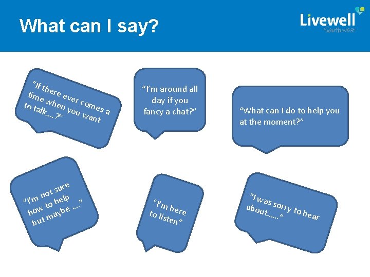 What can I say? “If t h time ere eve to ta when y