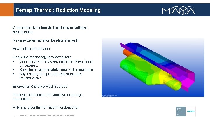 Femap Thermal: Radiation Modeling Comprehensive integrated modeling of radiative heat transfer Reverse Sides radiation