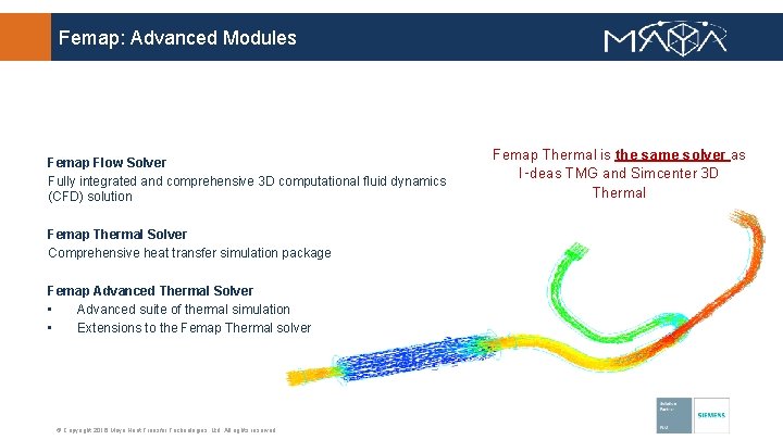 Femap: Advanced Modules Femap Flow Solver Fully integrated and comprehensive 3 D computational fluid