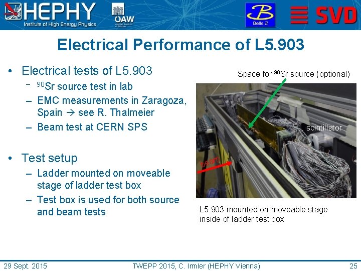 Electrical Performance of L 5. 903 • Electrical tests of L 5. 903 –