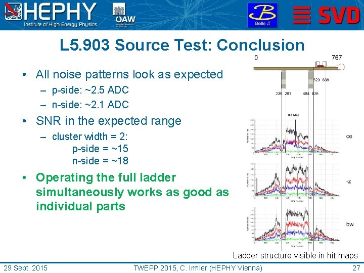 L 5. 903 Source Test: Conclusion • All noise patterns look as expected –